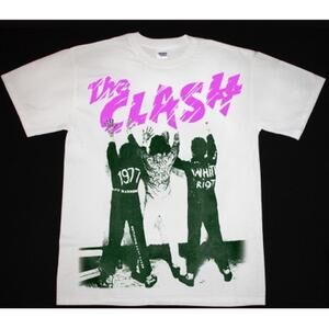 The Clash White Riot Punk Rock Band Graphic Music Fan T Shirt